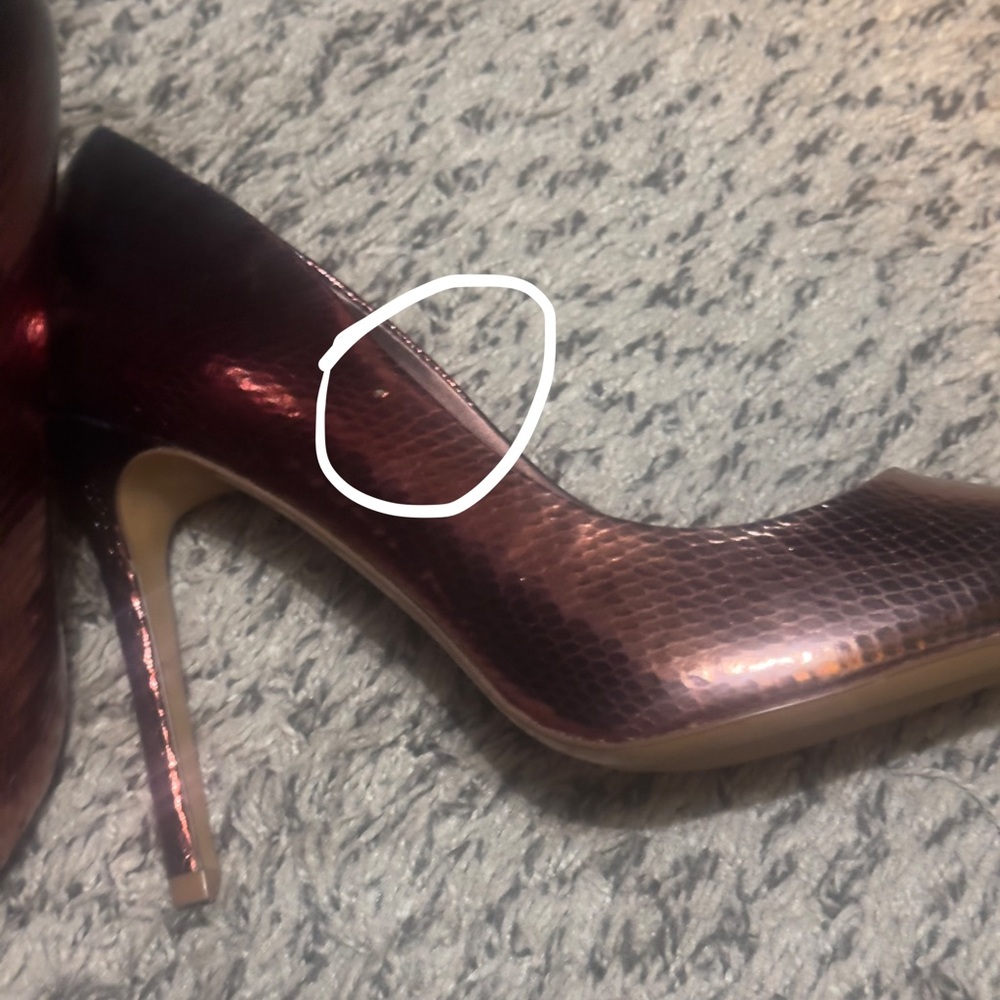 ALDO Lala Bronze Metallic Ombre Snakeskin Embossed Pump - Size 10 - Picture 8 of 9
